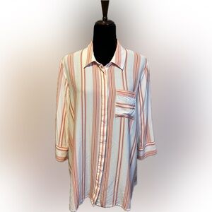 Soft Surroundings Briza Stripe Tunic size L